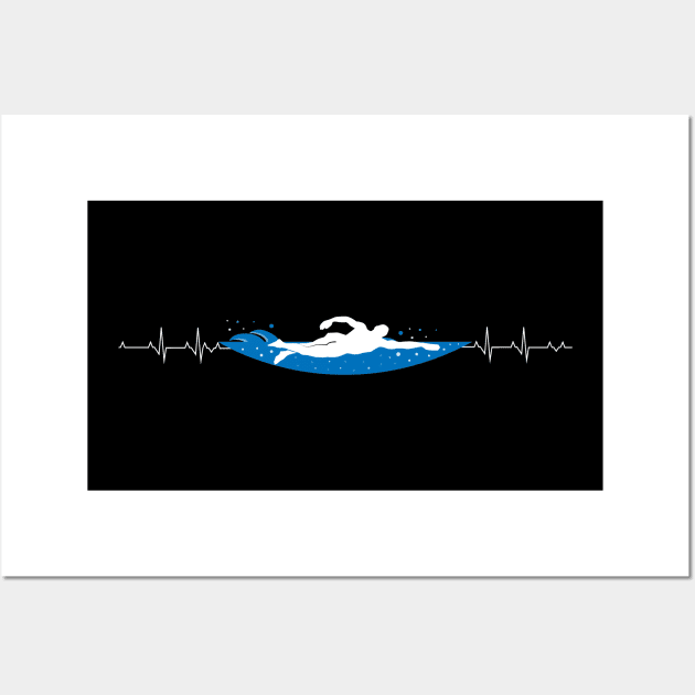 Swimming heartbeat Wall Art by captainmood